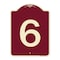 Signmission Designer Series Sign W/ Number 6, Burgundy Heavy-Gauge Aluminum Sign, 24" x 18", BU-1824-22893 A-DES-BU-1824-22893 - alternate 1